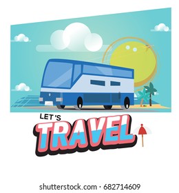 Travel Bus With Text