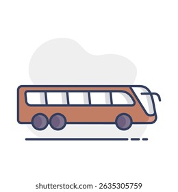 Ícone isolado do vetor do barramento de viagem. Símbolo gráfico para site de viagens e turismo e design de aplicativos, logotipo, aplicativo, UI