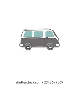 icono de tipo vector de bus de viajes