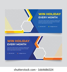 Travel  Business Agency  Web Banner Cover Design 