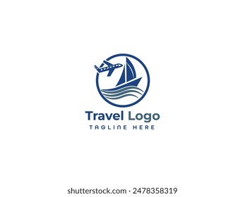 Travel Business Logo Design Vector Template.