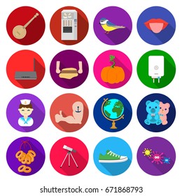 travel, business, progress and other web icon in flat style.microbes, sports, ecology icons in set collection.