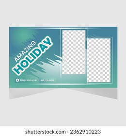 Travel business promotion you tube thumbnail design.
