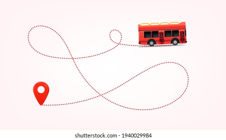 Travel by bus. Summer travel vector illustration 

