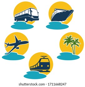 Travel by plane, bus, boat and express train