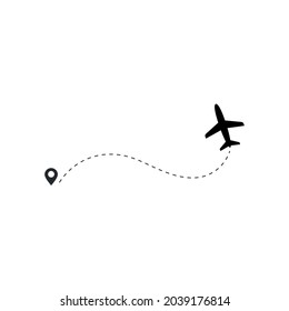 travel by planeplane flying,airplane flight path,travel dash, route finder by GPS, airplane routes,flight path of love,Valentine's Day.vector illustration