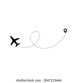travel by planeplane flying,airplane flight path,travel dash, route finder by GPS, airplane routes,flight path of love,Valentine's Day.vector illustration