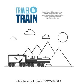 travel by train concept icon