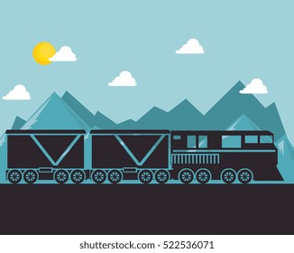 travel by train concept icon