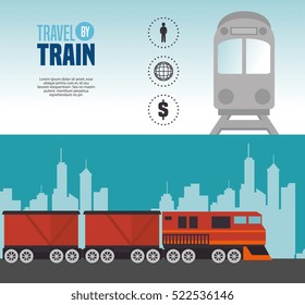 travel by train concept icon