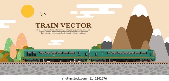 travel by train holiday vector, transportation, railway, metro, passenger vacation.