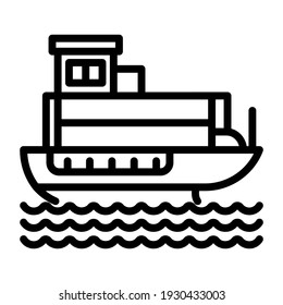 Travel by watercraft, boat icon