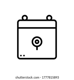 Travel Calendar Icon Logo Vector Isolated. Travel and Tourism Icon Set. Editable Stroke and Pixel Perfect.