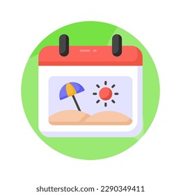 Diseño vectorial de calendario de viajes de estilo moderno, diseño vectorial de planificación