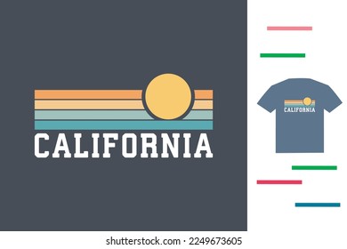 Travel california t shirt design