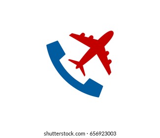 Travel Call Icon Logo Design Element