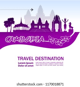 Travel To Cambodia Vector.