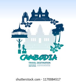 Travel To Cambodia Vector.