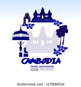 Travel To Cambodia Vector.