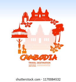 Travel To Cambodia Vector.