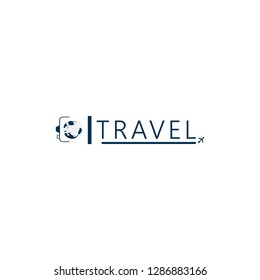 travel with camera, earth and blue color