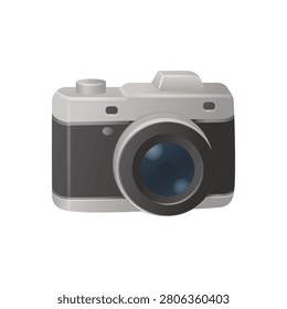 Travel Camera Gradient Icon – Summer Vacation Photography Illustration