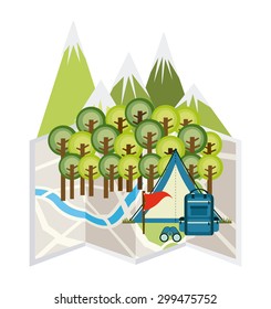 travel camping design, vector illustration eps10 graphic 