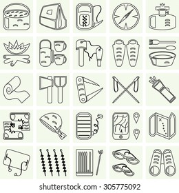 travel and camping icons