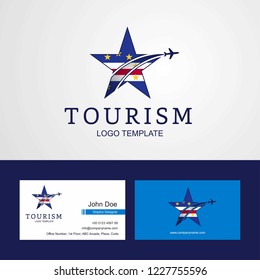 Travel Cape Verde flag Creative Star Logo and Business card design