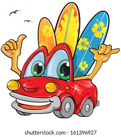 travel car cartoon