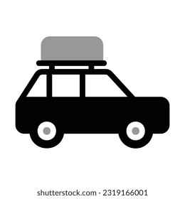 Travel Car glyph icon. Adventure icon set. Vector illustration isolated on white background.