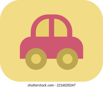 Travel car, illustration, vector on a white background.