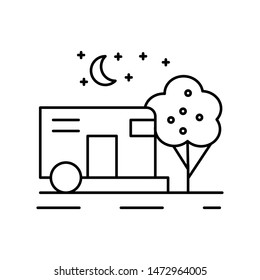 Travel car line icon. Element of landscapes illustration icon. Signs and symbol icon for websites, web design, mobile app, UI, UX