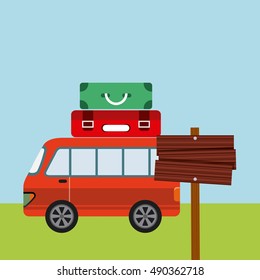 travel car vehicle icon vector illustration design