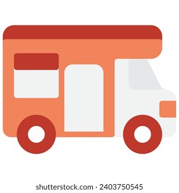 Travel caravan  vector object illustration