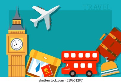 Travel Card Design with London Attractions