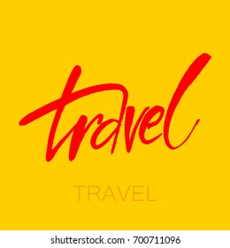 Travel card. Hand drawn vector art. Ink illustration. 
