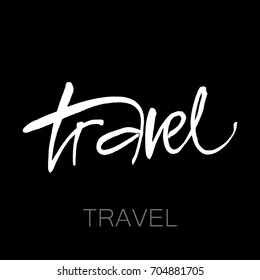 Travel card. Hand drawn vector art. Ink illustration. 