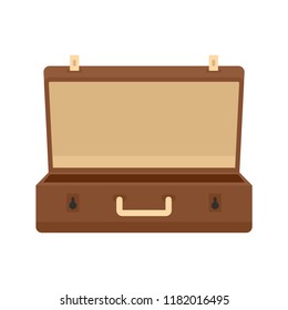 Travel case icon. Flat illustration of travel case vector icon for web design