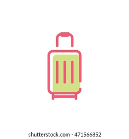 Travel case icon, Case, Pictogram, Flat