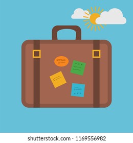 Travel case with post-it