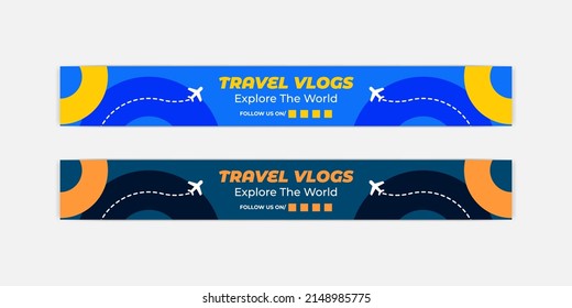 Travel Channel Art Cover Template And Thumbnail Banner