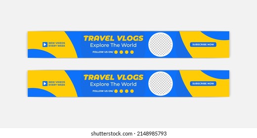 Travel Channel Art Cover Template And Thumbnail Banner