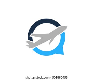 Travel Chat Logo Design Template