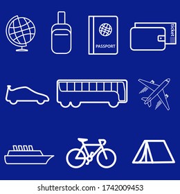 Travel Checklist Items Vector Icon Design