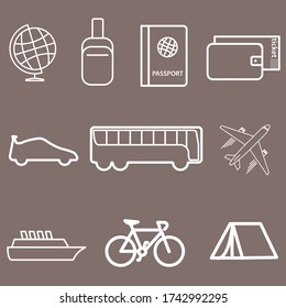 Travel Checklist Items Vector Icon Design