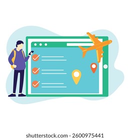 Travel Checklist Vector illustration which can easily modify or edit

