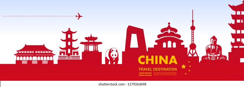 Travel To China Vector illustration.