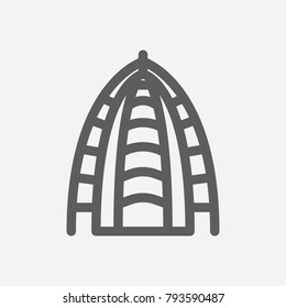 Travel city series. Symbol of country abu dhabi city icon. Isolated vector illustration of abu dhabi, metropolis,  icon for app mobile web logo UI design.