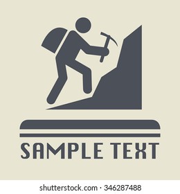 Travel Or Climbing Icon Or Sign, Vector Illustration